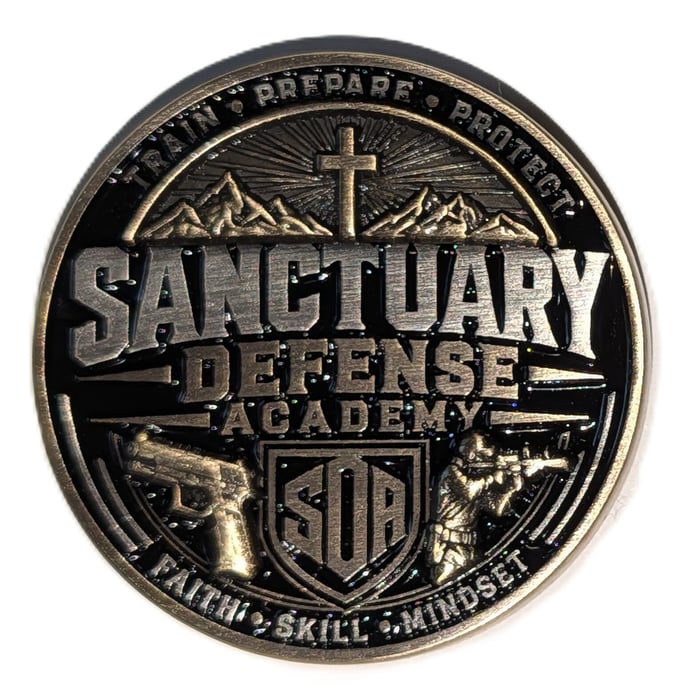 Sanctuary Defense Academy Founder's Challenge Coin - First Run -100 image